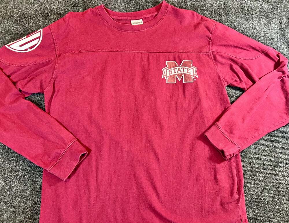 Pressbox Mississippi State Bulldogs Long Sleeve T-Shirt Maroon Size M